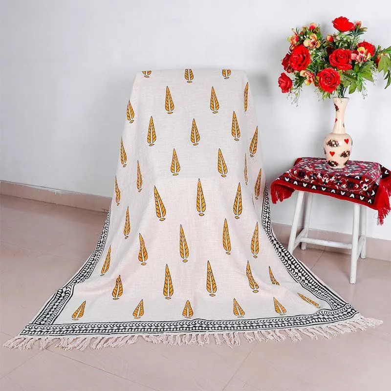 Pine-Drop Handblock Printed Throws media 5