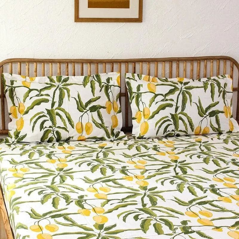 Amra Cotton Bedsheet (Yellow) - 180 TC media 3