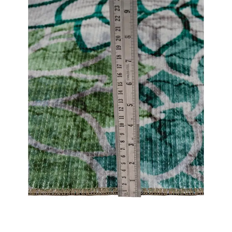 Enaya Floral Polyester Carpet - Turquoise media 8