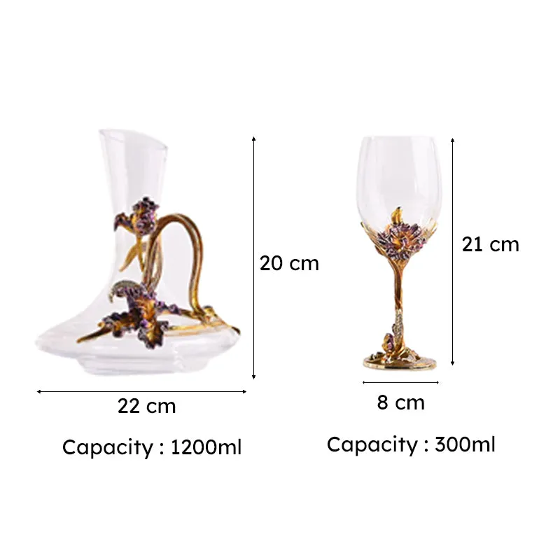 Arbia Decanter & Glass (900 ML/250 ML) - Seven Piece Set media 6