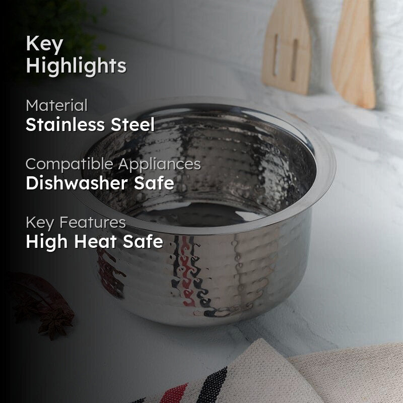 Sizzle Stainless Steel Pateela - 2450 mL / 8 Inches media 2