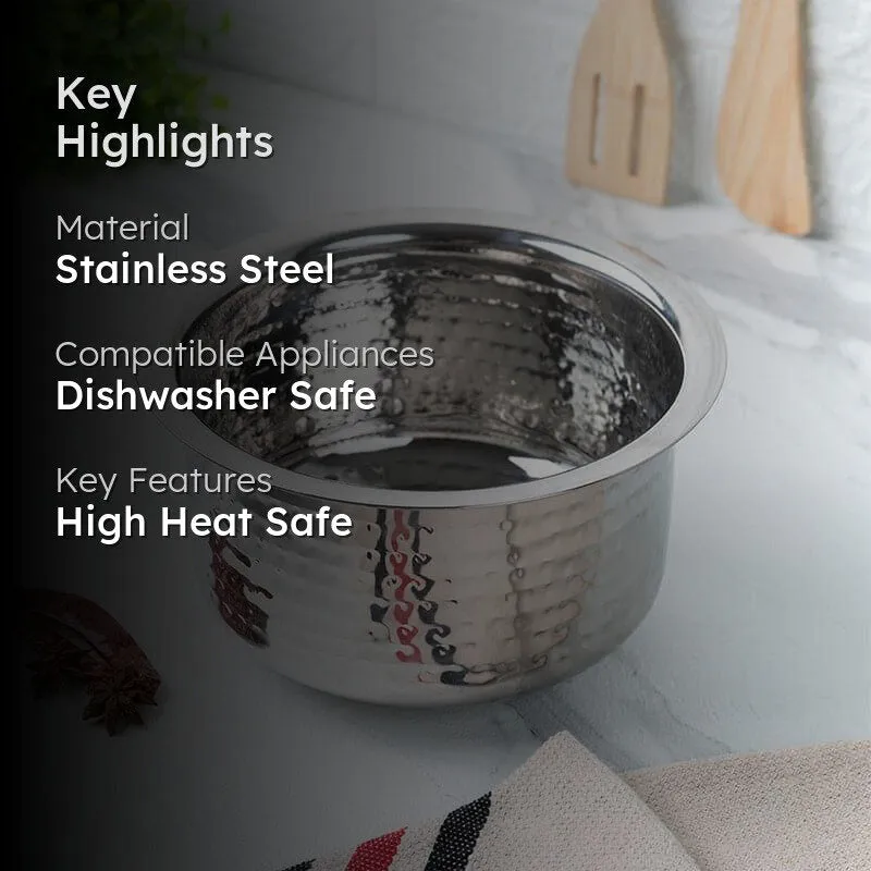 Sizzle Stainless Steel Pateela - 2450 mL / 8 Inches media 2