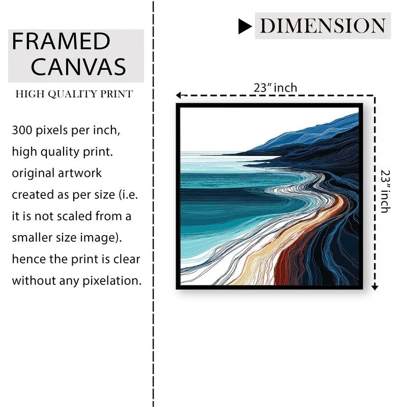 Costal Bliss Canvas Wall Art With Frame media 8