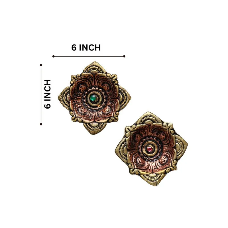 Large Square Diya - Set Of Two media 10