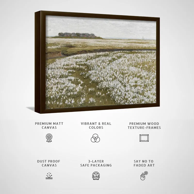 Path Of Flowers Wood Wall Art With Frame - Black media 5