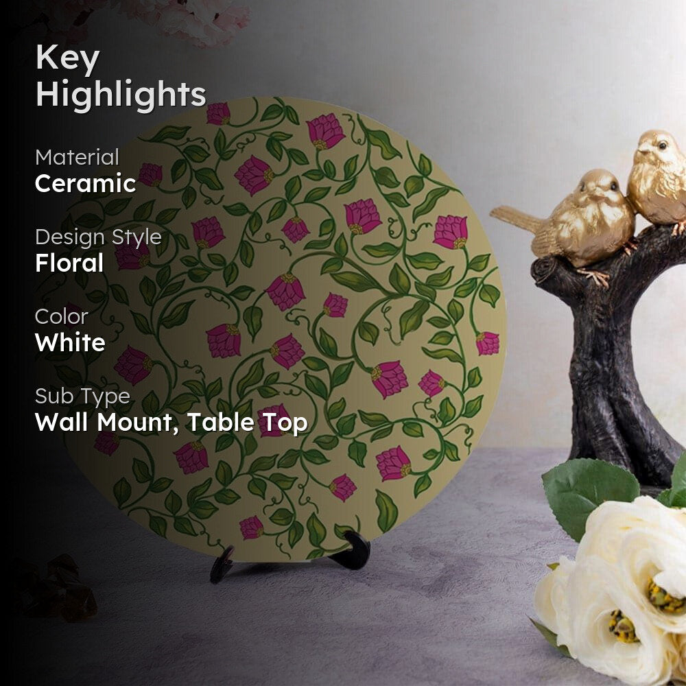 Arzoo Decorative Wall Plate - Yellow media 2
