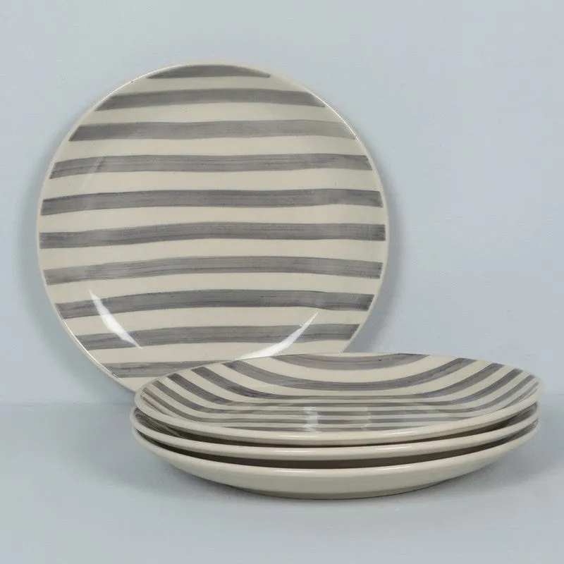 Elarion Dinner Plate (Grey,White) - Set Of Four media 3