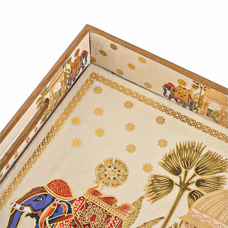 Rajvaha Wood Serving Tray media 5