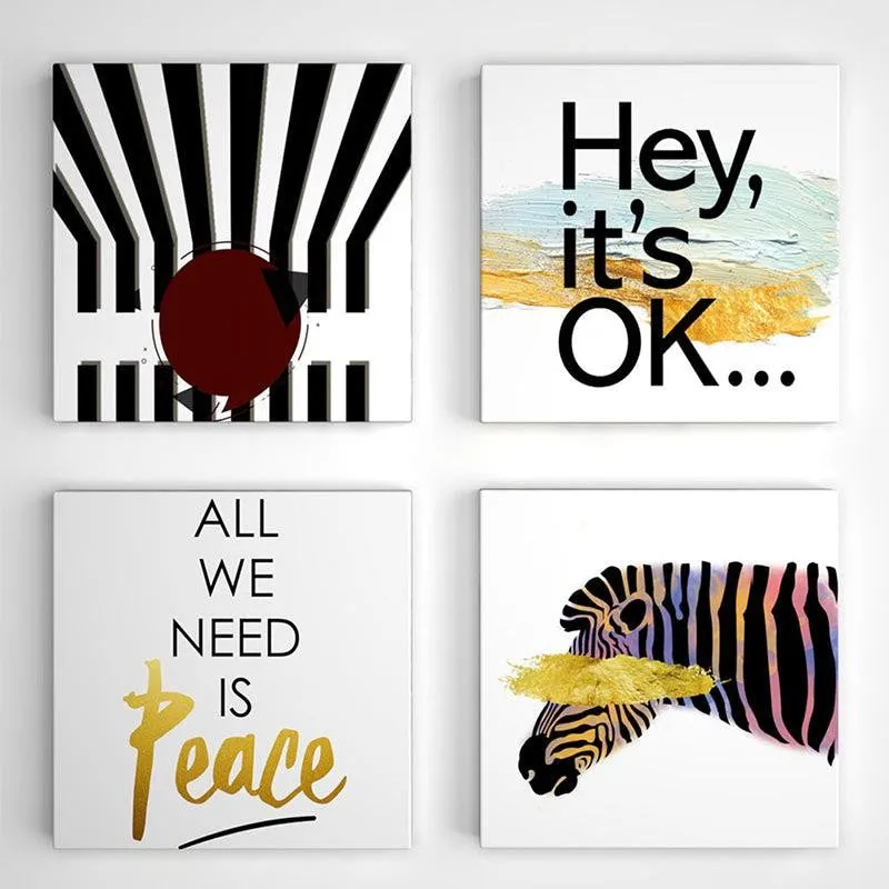 Zebo Canvas Wall Art - Set Of Four media 3