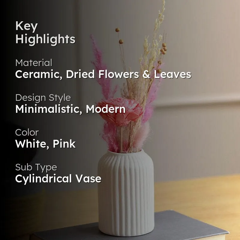 Pingo Vase With Naturally Dried Flower Bunch media 2