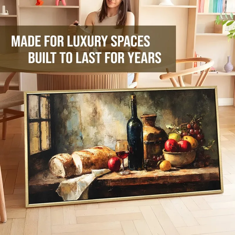 Rustic Platter Canvas Wall Painting With Frame media 5