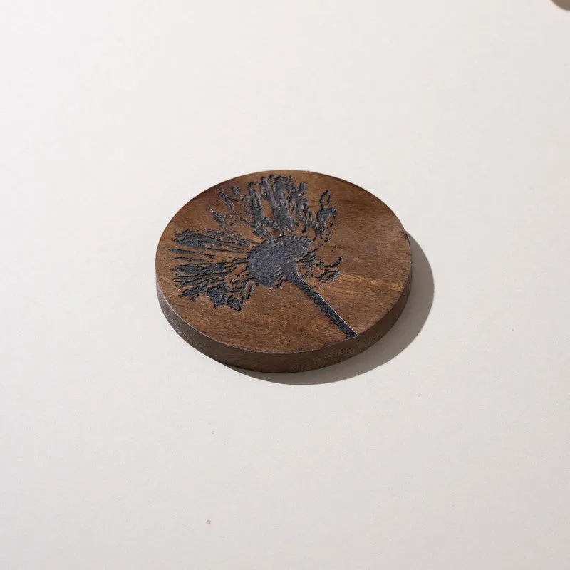Dandelion Charm Mango Wood Coaster - Set Of Four media 4