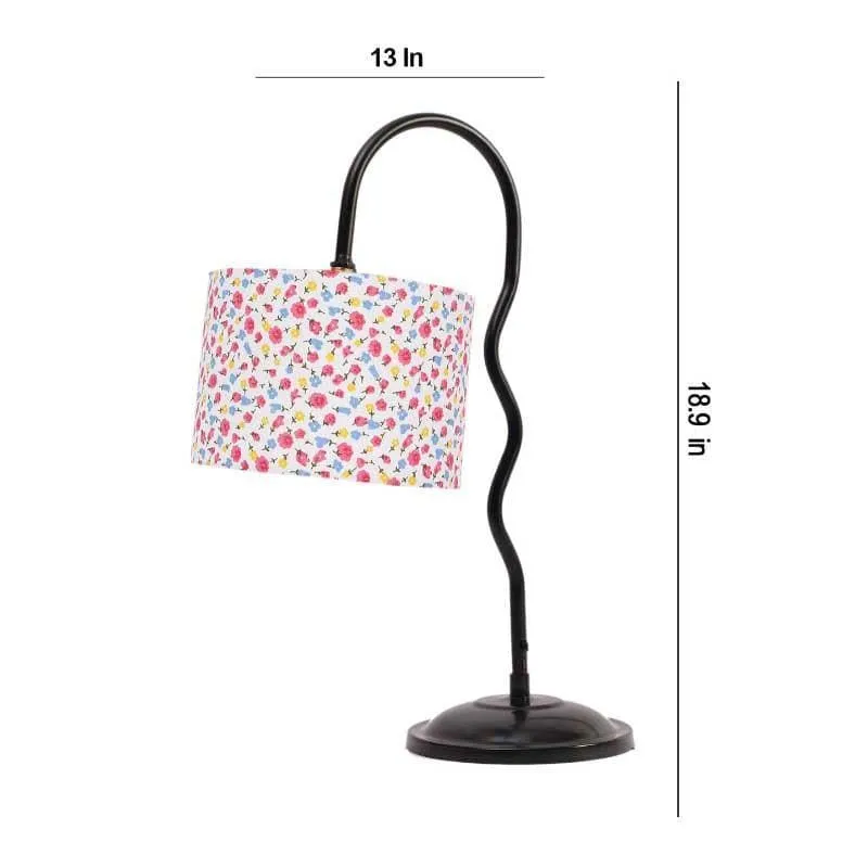 Floral Burst Decorative Glass Table Lamp - Multicolor media 6