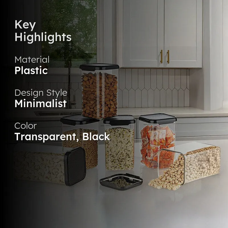 Asto Airtight Plastic Container (1100 mL Each) - Set Of Six media 2