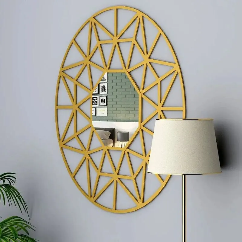 Golden Fractals Decorative Wall Mirror media 4