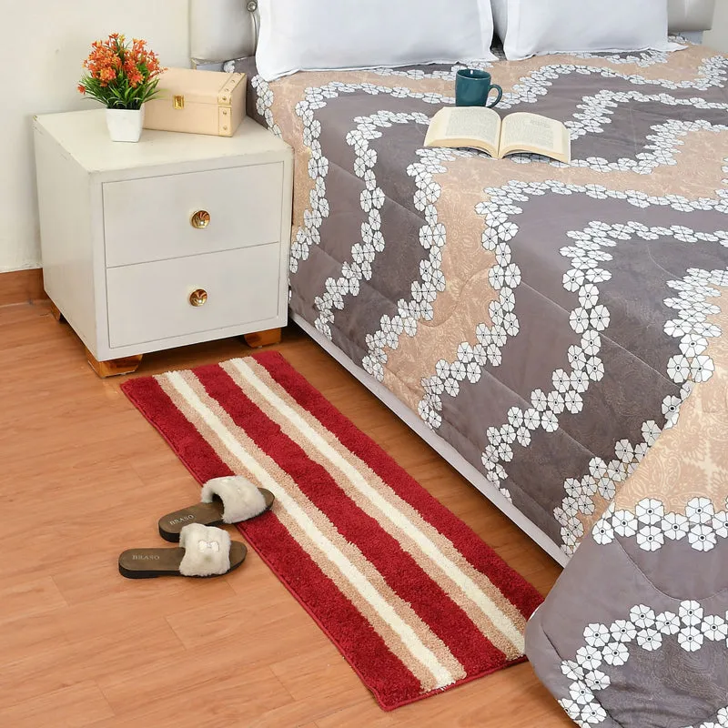 Striata Micro Fiber Runner Rug - Red media 3