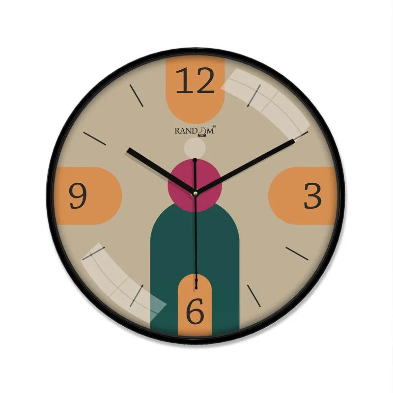 Modernist Round Analog Wall Clock - Multicolor media 3