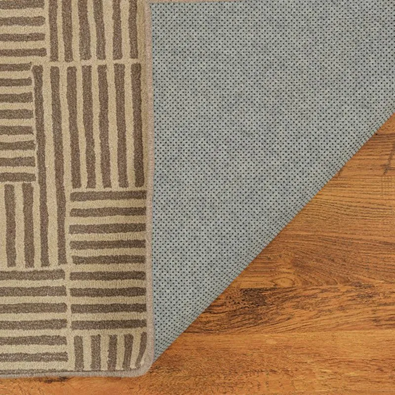 Boromir Hand Tufted Geometric Wool & Nylon Carpet - Taupe media 5