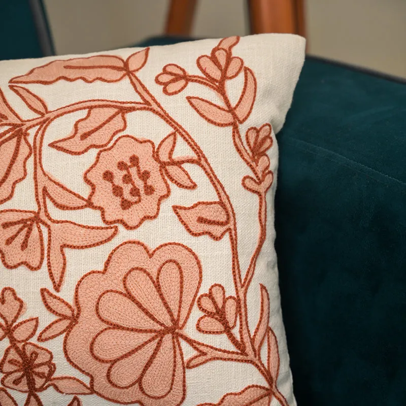 Petal Pen Embroidered Cushion Cover media 5
