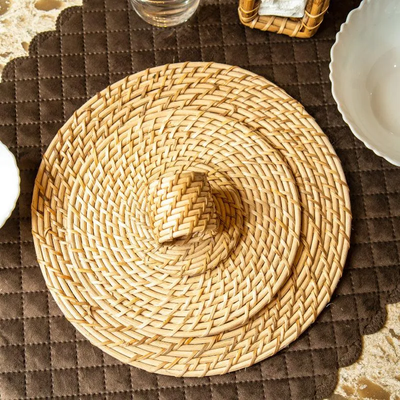 Vrita Rattan Napkin Ring - Set Of Six media 4