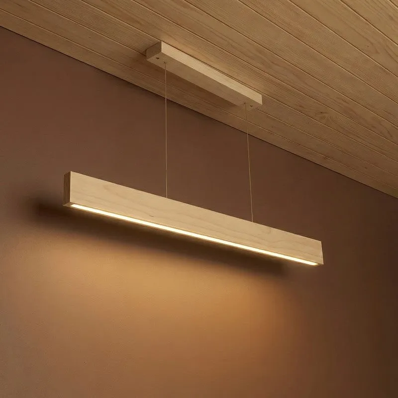 LinearRay Wooden Ceiling Lamp - Brown media 6