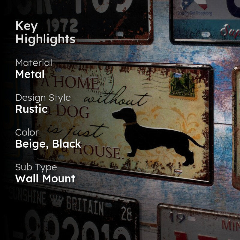 A Home Without A Dog Metal Wall Accent media 2
