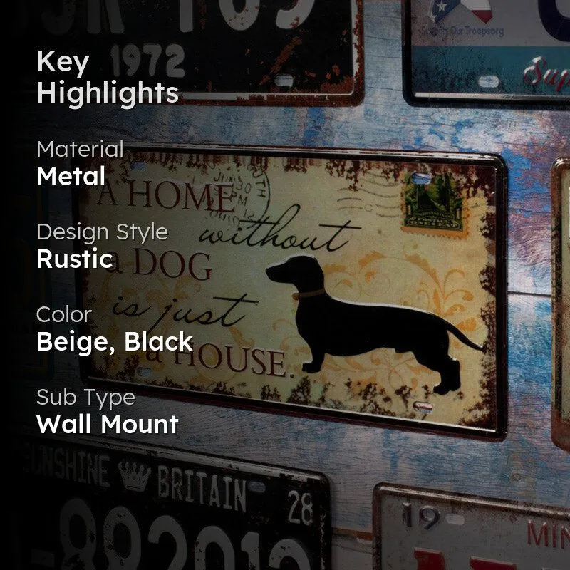 A Home Without A Dog Metal Wall Accent media 2