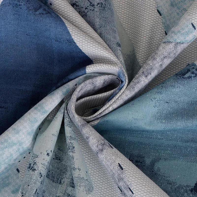 Blue Mosaic Print Cotton Bedsheet - 400 TC media 4