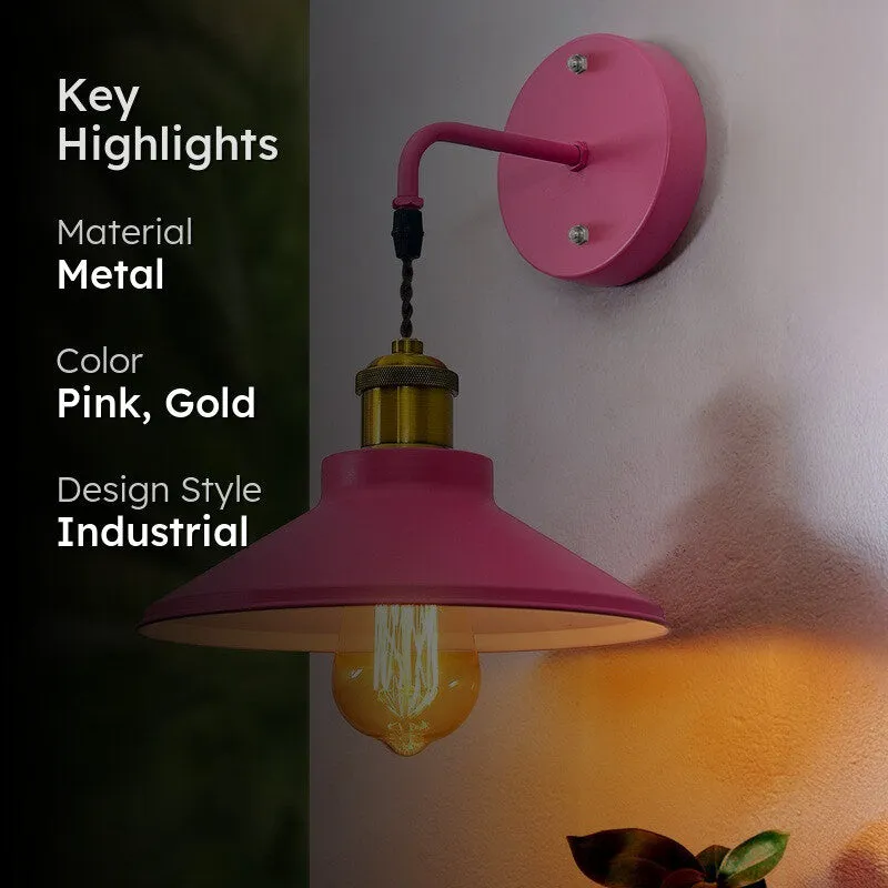 ZenithAura Metal Wall Lamp - Pink media 2