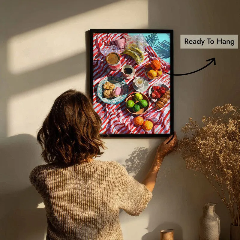 Berry Brunchscape Canvas Wall Painting - Black Frame media 7