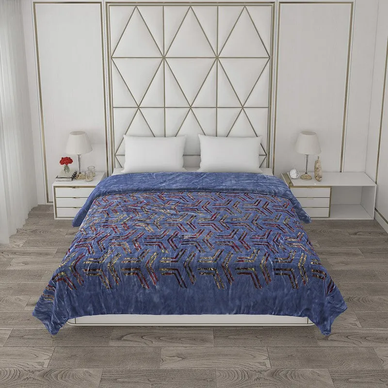Monte Carlo Mystic Wave Reversible Blanket - 950 GSM media 1