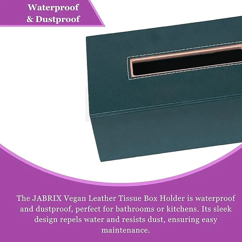 Elvan Faux Leather Tissue Holder - Green media 3