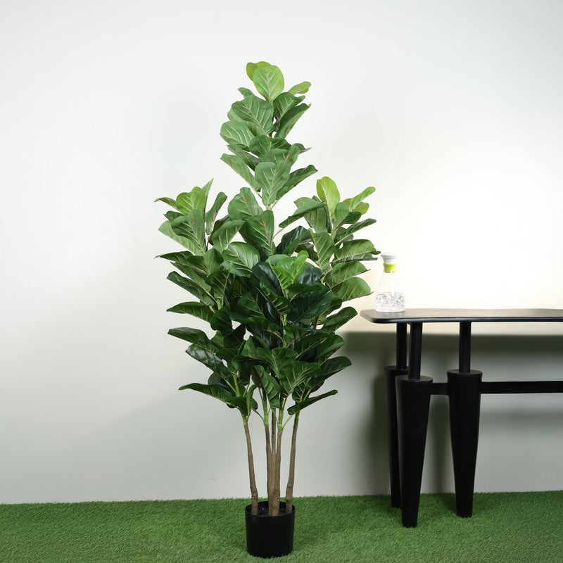 Scarlet Bloom Artificial Plant With Black Fiber Pot - 4.6 Feet media 3