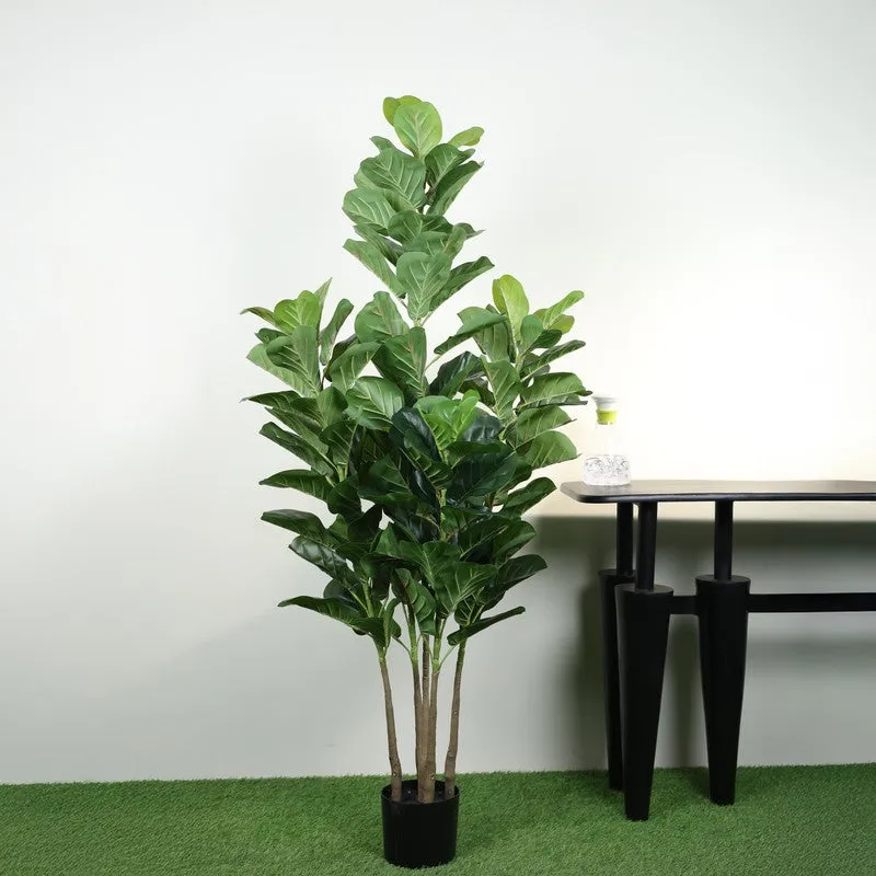 Scarlet Bloom Artificial Plant With Black Fiber Pot - 4.6 Feet media 3