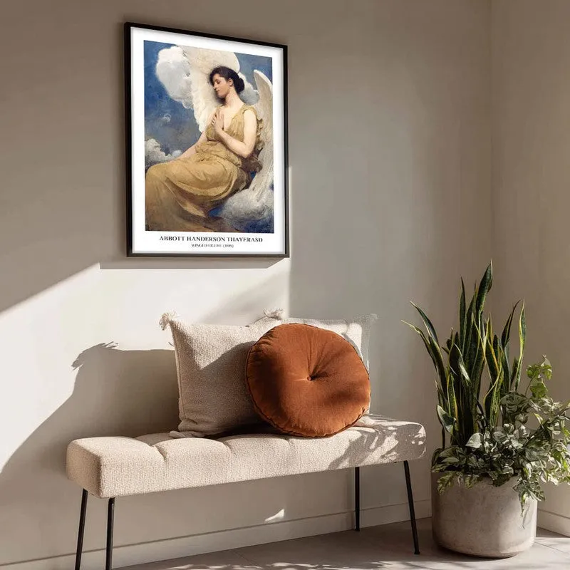 Winged Figure Abbott Handerson Thayer Archival Canvas Wall Painting - Black Frame media 4