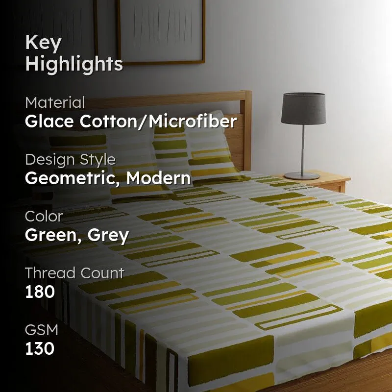Evara Striped Microfiber Bedsheet Old - 130 GSM media 2