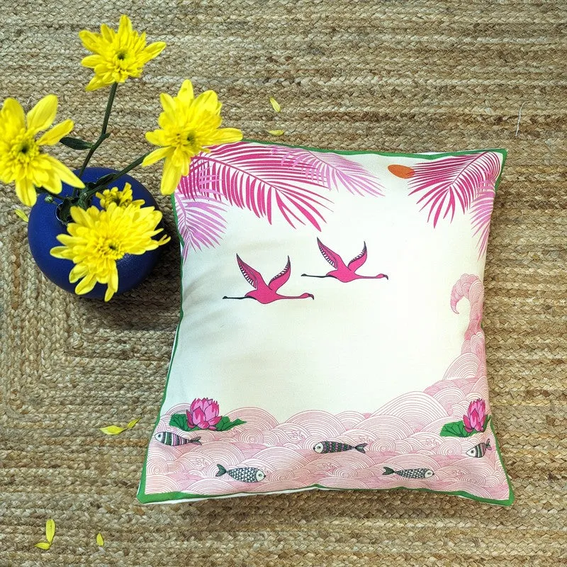 Pink Oasis Cushion Cover - Set Of Five media 1