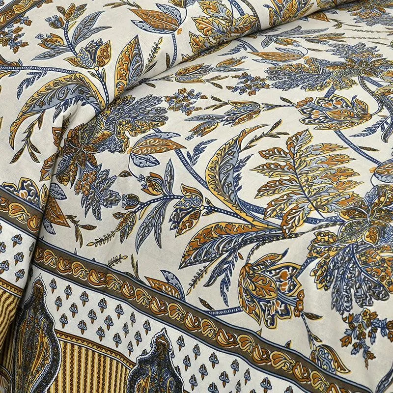 Mohitaa Printed Cotton Bedsheet (Yellow) - 160 TC media 4