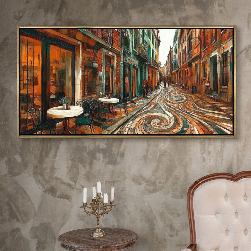 Cobblestone Symphony Canvas Wall Painting