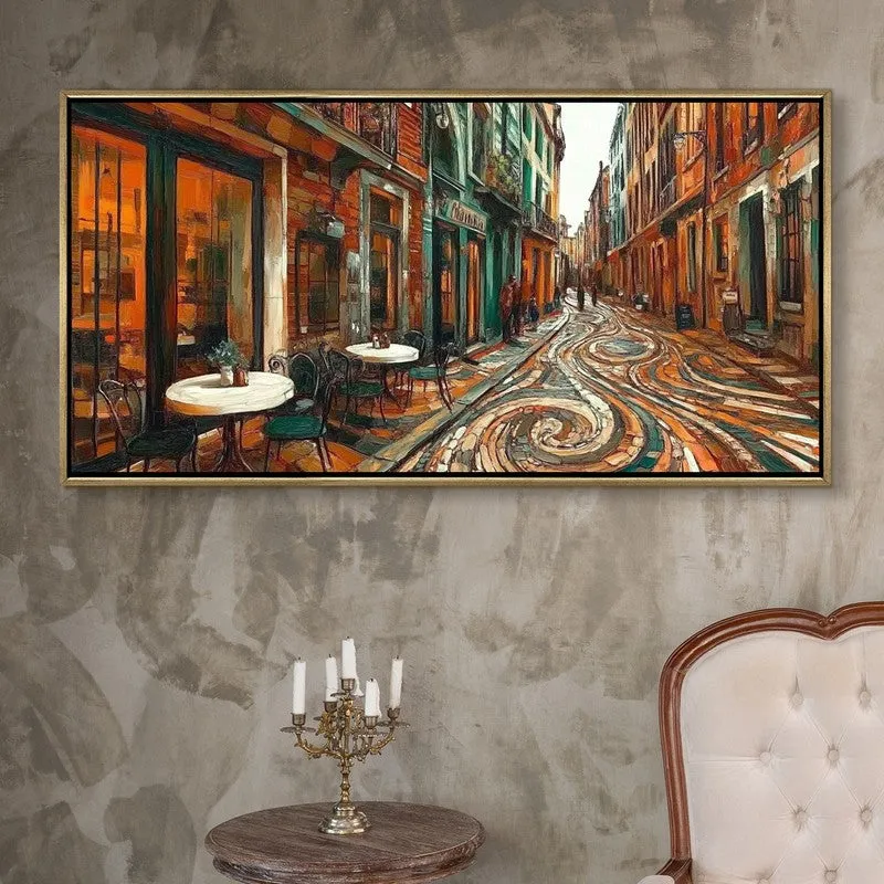 Cobblestone Symphony Canvas Wall Painting media 1