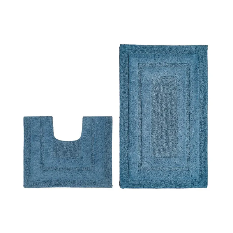 Aqualoom Anti skid Bath Mat (Light Blue) - Set Of Two media 4