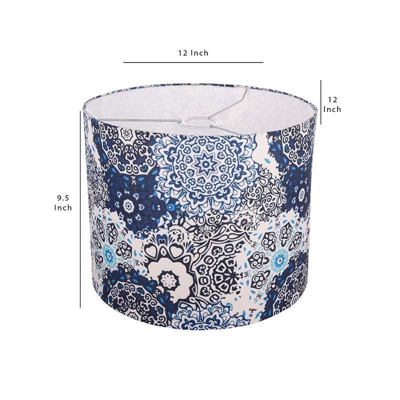 Vivid Blue Fabric Ceiling Lamp- Large media 5