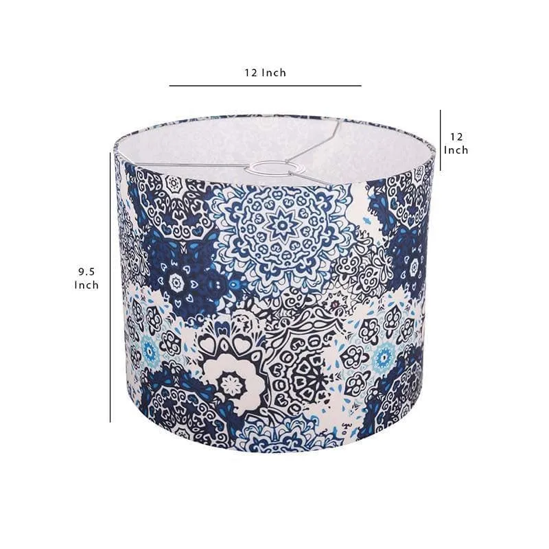 Vivid Blue Fabric Ceiling Lamp- Large media 5