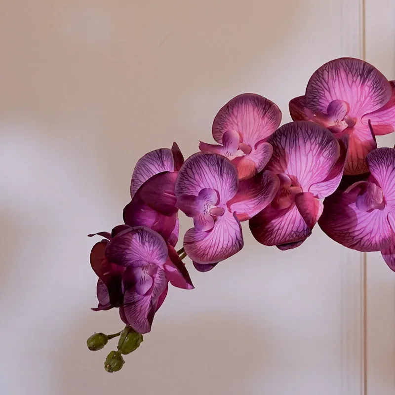 Faux Silicon Orchid Flower Stick (Purple) - 38 CM media 4