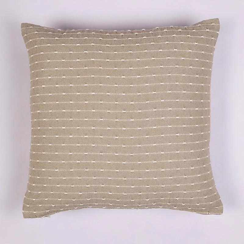 Chloris Cotton Cushion Cover (Beige) - Set Of Two media 3