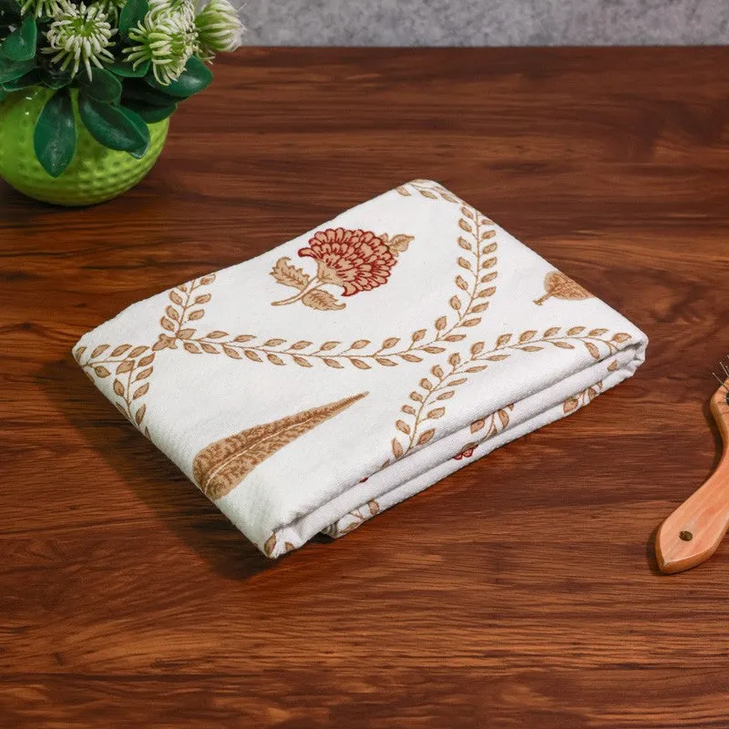Desert Bloom Cotton BathTowel - Mustard media 1