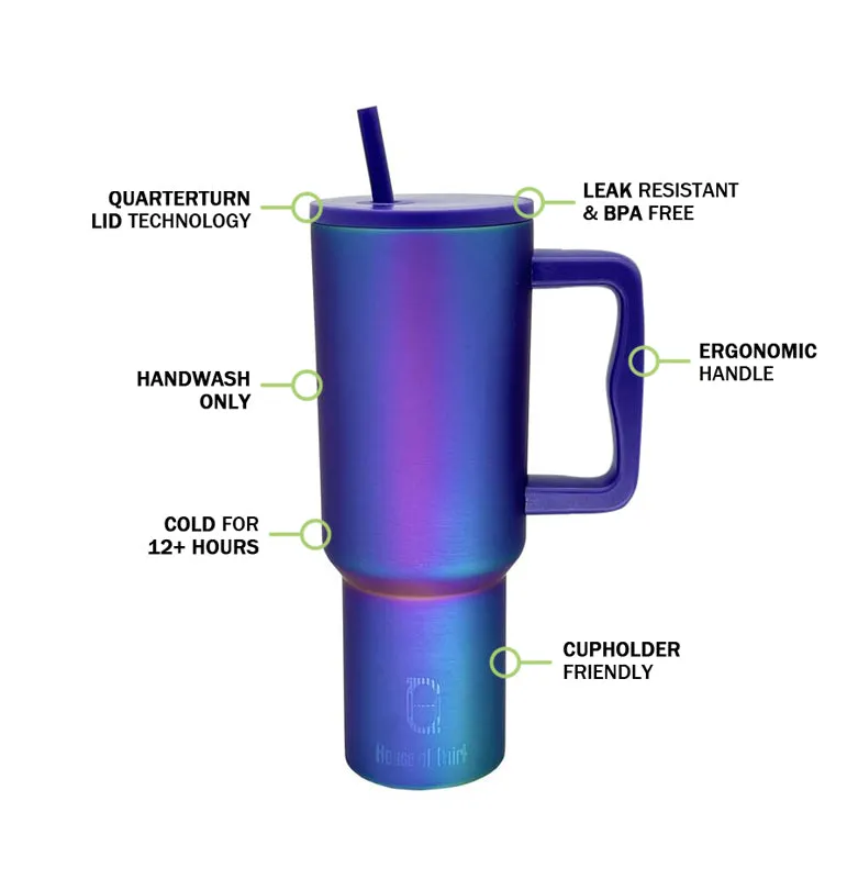 Mirage Luxe Stainless Steel Tumbler (1200 ML) - Blue media 3