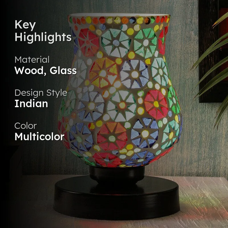 Moonixa Mosaic Glass Table Lamp - Multicolor media 2