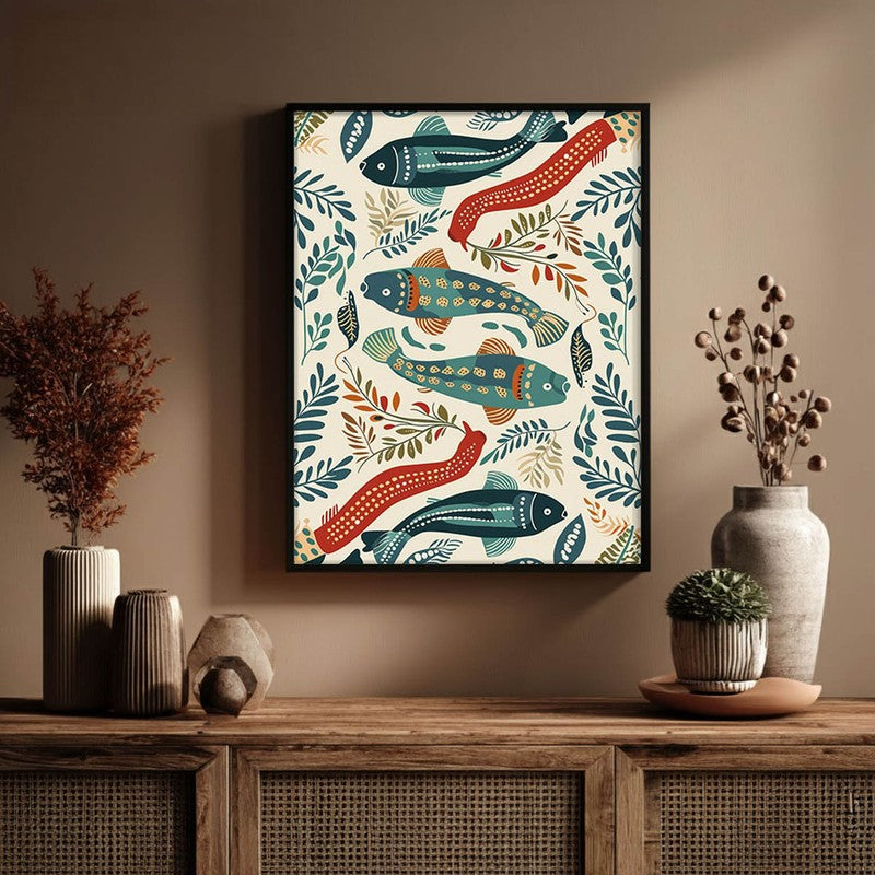 Jalika Canvas Wall Painting With Black Frame