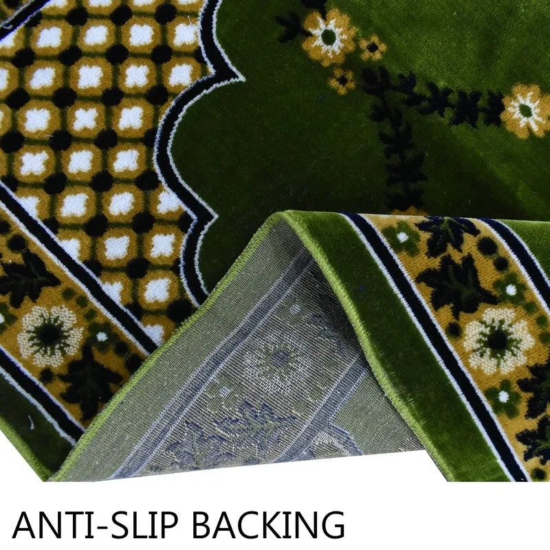 Noorara Velvet Prayer Mat - Green media 4
